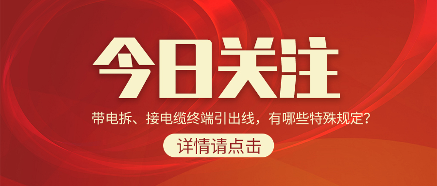 帶電拆、接電纜終端引出線，有哪些特殊規定？